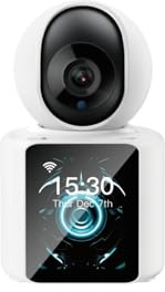 JAYM Camera WiFi pour Interieur avec Ecran Digital pour Appel visio - Rotative 350° Et Inclinable 68.5°