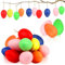 Ostereier zum Aufhängen, 24 Stück Deko Ostereier Plastik, Osterdeko zum Aufhängen, Plastikeier für Outdoor und Innen Osterdeko Deko zu Ostern (24 Stück)