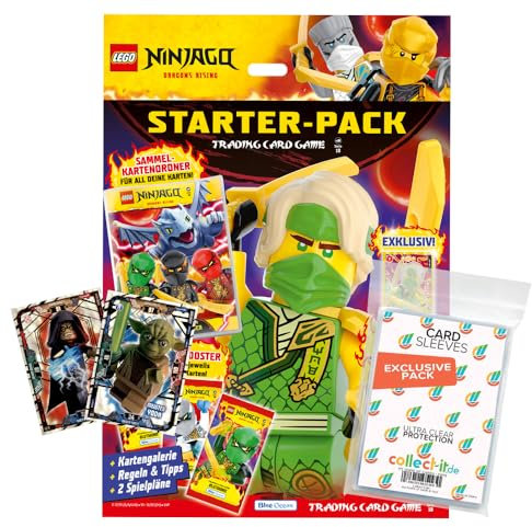 Bundle mit Lego Ninjago Serie 10 BLUTMOND (2025) Trading Cards - 1 Starter + Exklusive Collect-it Hüllen