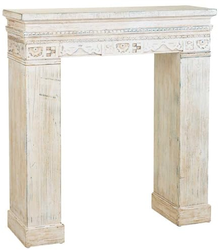 Marco De Chimenea De Madera Blanco