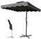 BAKAJI Ombrellone da Giardino Decentrato 2,5 x 2,5 Mt Palo in Metallo Chiusura a Leva Base a Croce Sistema Air Vent Arredamento Esterno Gazebo Piscina Giardino Terrazzo Ambienti Esterni (Grigio)