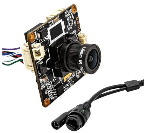 BQHHWTZ IP-Netzwerk-Kamera-Platine, 3 MP, 25 fps, Mini POE48 V, Kamera-Modul, 3 mm, 83 Grad, M12-Halterung, Objektiv, Sicherheit, HD-Sicherheits-Webcam