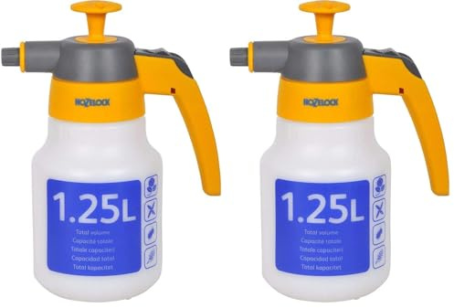 HOZELOCK - Spraymist Plus Drucksprüher 1,25 L: Ideal für Innen- und Außen, Metallpumpstab, ergonomischer Griff mit Dauerbetriebsfunktion. Für ideale Pflanzenpflege [4122P0000] (Packung mit 2)