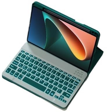 kuaijiexiaopu Tragbare magnetische Tastatur-Schutzhülle mit Hintergrundbeleuchtung, geeignet for Xiaomi Pad 6 Max 14 Zoll(Ink Green+Keyboard)
