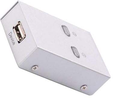 PERSELOSO USB 2.0 mit Automatischem Scanner Umschalter Druckerfreigabe Umschalter aus Kunststoff und Metall für Multifunktionsdrucker im Kleinen Büro oder Zuhause