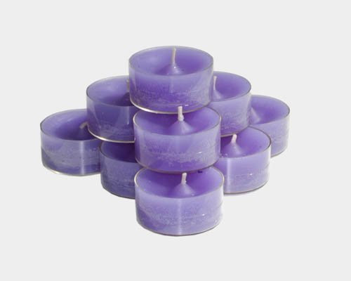 Dänische Teelichter, Acryl-Cup, 20 Stück, lila