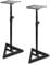 Pyle Par de Soporte para Altavoces, De pie, Altura Ajustable, Plataforma Cuadrada de 9”, Base Triangular