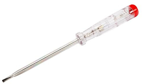 Bahco 806-1-2 Insulated Screwdriver/Voltage Tester, Transparent/Red, 190 mm