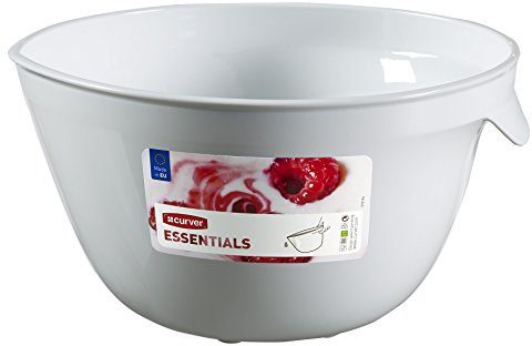 Curver 221928 Rührschüssel aus Polypropylen, 2,5 L, Weiß, 23 x 21 x 12,2 cm