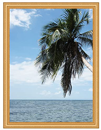 RK Cadres Benutzerdefinierter Bilderrahmen 25x45 oder 45 x 25 Rahmen Fancy Gold Classic, 4.2 cm Breiten Holzleisten