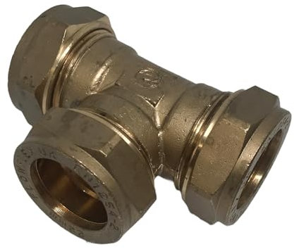 22mm Compression Equal Tee Brass Plumbing Pipe Fitting Thunderfix
