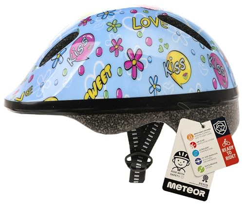 meteor Kinder fahrradhelm ab 1 Jahr – sicherer & stoßdämpfender Kinderhelm mit verstellbarem Headlock - waschbarem Fahrrad Helm Innenfutter – optimaler Schutz & leichtes Design für Baby-Abenteurer