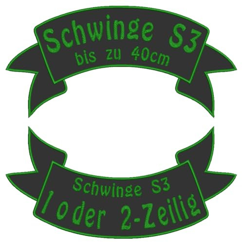 Aufnäher-Set obere + untere Schwinge S3 - viele Größen und Farben zur Auswahl (40x19,5cm)