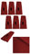 6 Edel Stoff Servietten/in dunkel rot/Weinrot/quadratisch / 45 cm x 45 cm/Stoffservietten rot Großpack Six Pack/waschbar