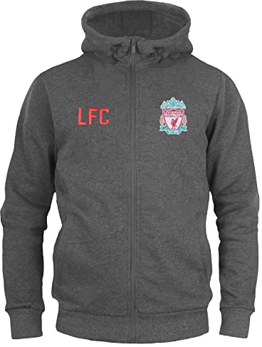 Liverpool FC Boys Hoody Zip Fleece Kids OFFICIAL Football Gift
