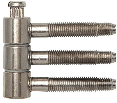 Steckband 3-tlg. f. gefälzte Holztüren, ø 16 mm, Höhe 46,7 mm, Stahl vernickelt