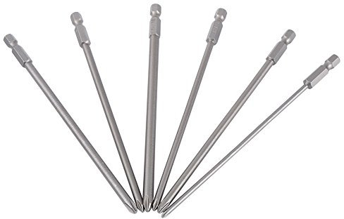 6pcs Kreuzschlitzschraubendreher, Schraubendreher Schraubendrehersatz Bits Set S2 Stahl Magnetische 1/4 Sechskantschaft Kreuzschlitzschraubendreher Bits Set 150mm
