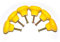 YEQOO 6 Pack Round Ceramic Door Knobs for Bedroom Cupboard Drawer Knobs Knob Shape (Yellow)