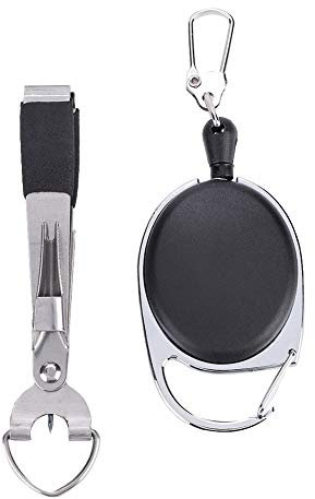 OKBY Fishing Quick Knot Tying Tool - Multifunktionaler Linienschneider Clipper Nipper Tackle Zinger Retraktor, Schwarz