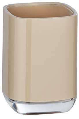 WENKO Zahnputzbecher Masone Sand Maße (B x H x T): 7.5 x 10.5 x 7.5 cm