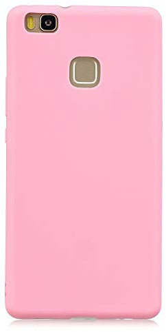 cuzz Schutzhülle für Huawei P9 Lite + (1 Stück Displayschutzfolie aus Hartglas), einfarbig, Premium, flexibel, Silikon, TPU, dünn, ultradünn, rutschfest, stoßfest, Schutzhülle (Dunkelrosa)