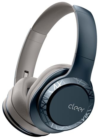 Cleer Audio Enduro 100 Wireless Bluetooth Headphone - Over Ear Fast Charging Lightweight, Podcasting 100Hr Long Battery | Full Charge 4 Day Playback, Play Music & Take Calls Ironless Driver (Navy)