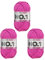 myboshi No.1 Wolle zum Häkeln und Stricken, Schnellstrickgarn, langlebige Mützenwolle, Strickwolle, Häkelwolle, mulesing-frei, 50g, Ll 55m Rosa (Orchidee) 3 Knäuel