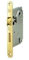 Serratura tipo AGB Serie CENTRO D. 90 con Scrocco con Cassa Ridotta Patent - Bordo Tondo - Ottone e Cromo Satinata (Ottonata)
