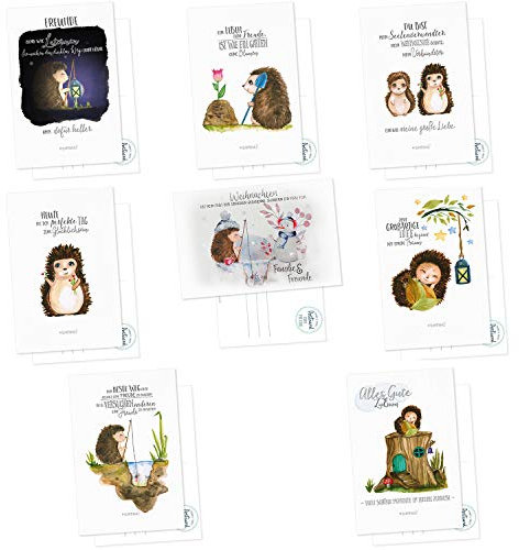 Postkarte Igel - Postkarten Set Kollektion