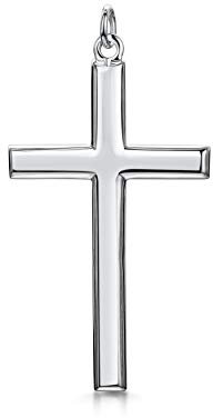 Amberta Colgante de Cruz Unisex en Plata de Ley 925: Cruz Grande