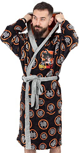Dragon Ball z Goku Robe Robe Robe Noir Pyjamas Robe Peignoir M