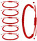 6pcs Bracelet Tressé en Dentelle Rouges Noué Protection Amulette Fait à la Main D'amitié Protection Bonne Chance Amitié Diplômés Jour Couples