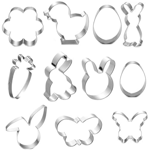 Ausstechformen Ostern, 11 Stück Ausstecher Ostern Set, Plätzchen Ausstecher Ostern, Ideales Ostergeschenk & Osterplätzchen für Backen