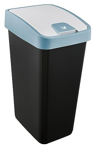 keeeper Poubelle Premium avec Couvercle Basculant, Soft Touch, 45 L, Magne, Nordic Blue