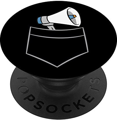 Megafon / Megaphon - In Brusttasche / Hemdtasche PopSockets mit austauschbarem PopGrip