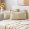 MIULEE 2er Set Kordsamt Kissenbezüge Samtkissen Weich Dekokissen Dekorativ Kissenbezug Modern Kissenhülle Sofakissen Zierkissen Couchkissen für Wohnzimmer Schlafzimmer Beige 30x50 cm