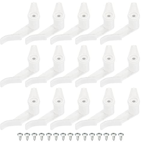 PATIKIL 15 Paare Lampenschirm Clip für Deckenlampen feste Schnalle Leuchte Befestigung Zubehör 3,5mm weiß