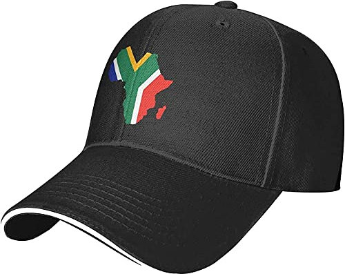 831 Damen Herren Baseballkappe South-African-Flag-Africa-Map Distressed Basecap Mode Baseball Cap Atmungsaktiv Angeln Hüte Für Golf Draussen Wander