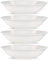ALLUSEIT Suppenteller Tief, 4Teilige 1.5L Pastateller Salatschüssel Servierschüssel Groß, Keramik Teller Set für Salat Pasta Suppe Ramen Pho Obst usw. Weiß Porzellan Schale Schüssel Φ23.5cm