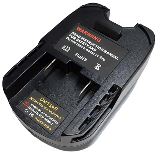 DM18AR Battery Adapter Fits Ridgid AEG 18V Cordless Tool, Convert Dewalt 18V/20V Max XR Li-ion Battery or Milwaukee M18 18V Li-ion Battery to Ridgid 18V Li-ion Battery- Adapter Only