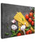 MuchoWow© Impressions sur Toile 40x30 cm Deco Tableau Murale Decoration Salon Peinture Tableaux Chambre Toiles Maison Pâtes - Herbes - Tomate - Epices - Rustique