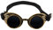 Boland 54503 - Lunettes Steampunk, en plastique, élastique, verres foncés, taille réglable, Accessoire, Carnaval, Halloween, Fête à thème (Lot de 3)