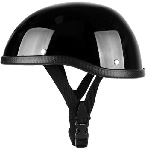 Retro Halbschalenhelm ECE-Zulassung Halbhelme Motorradhelm Damen Und Herren Erwachsene Jet-Helm Mit Schnellverschluss-Schnalle Für Cruiser Scooter ATV E-Bike