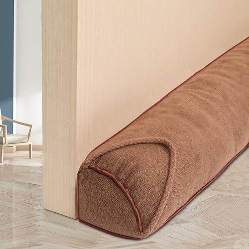 HooTown Zugluftstopper für türen, 102cm Schwerer Zugluftstopper tür Zugluftstopper Windstopper Türluftstopper für Schutz Zugstopper Türluftstopper Haustür Kältestopper für Türen & Fenster, Braun