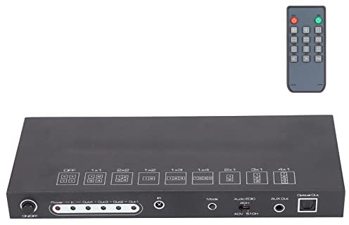 2x2 VideoWall Controller Video Splicer 4k@30hz Videowand Prozessor Splitter Zeigen 1x1, 1x2, 1x3, 1x4, 2x1, 3x1, 4x1 (EU-Stecker)