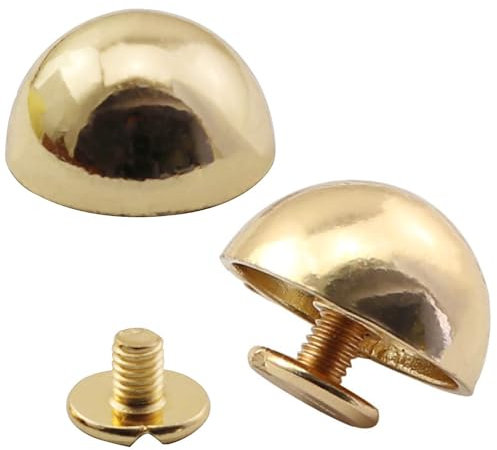 XGNG Lot de 24 rivets en alliage de zinc doré de 15 mm pour décoration en cuir