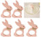 Utalek Osterhasen Serviettenringe 6er Set Holz Häschen Serviettenringe Kaninchen Serviettenringhalter für Ostern Party Bankett Abendessen Frühling Tischdekoration