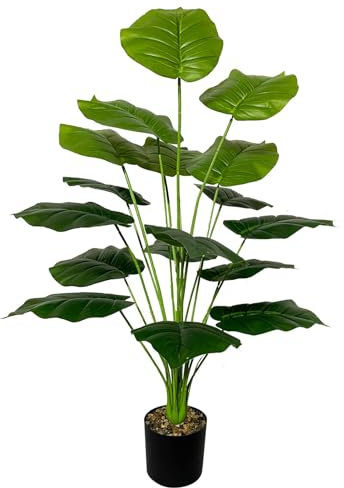 AIVORIUY Planta Artificial con Maceta Areca Palmera Grande Arbol Artificial Plastico Interior y Exterior Hogar Oficina Salon Dormitorio Balcón Moderno Decorativas (75cm Verde Palma)