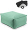 mokebo® Outdoor Pouf o. Hocker 65x45cm mit Schutzhülle 'Der Ruhestifter', Sitzhocker, Fußhocker, Sitzkissen, Sitzpouf mit EPS-Perlen Füllung & Cover, nur wasserabweisend mit Schutzhülle, Eukalyptus