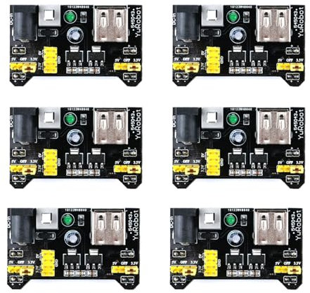 EC Buying 6Pcs 5V 3.3V Power Supply Module MB102 Breadboard Power Module DC 6.5-12V USB Power Supply Module